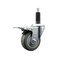 Service Caster 3.5'' Gray Poly Swivel 1'' Expanding Stem Caster Total Lock Brake SCC-EXTTL20S3514-PPUB-1 - alternate 1